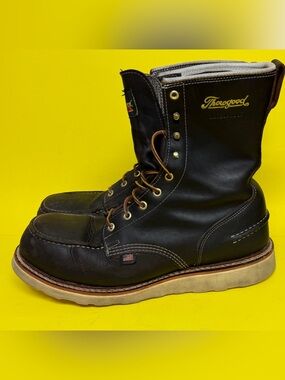 Thorogood Men's 8" Steel Toe WP Wedge Sole Work Boot USA 804-3800 Brown 12D